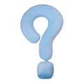 Almohada de cuello de felpa azul claro con forma de signo de interrogación para viaje - 65*35cm / Azul claro