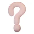 Almohada de felpa rosa con forma de signo de interrogación para viajes y decoración - 65*35cm / Rosa Claro