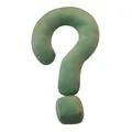 Coussin créatif en peluche verte en forme de point d'interrogation et oreiller de cou en U - 65*35cm / Vert