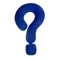 Creative blue question mark shaped plush neck pillow for travel and home comfort - 65*35cm / Klein Blue