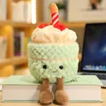 Adorable green cupcake plush toy with legs and candle decor for birthday gift ideas - Regular Cake Style (28cm) / Mint Green