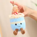 Cute blue plush potted plant keychain with small legs for backpack and bag decoration - Blue Cupcake / 12-16cm Pendant