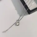 Silberne verstellbare Box-Chain-Halskette mit Mondstein-ähnlichem Oval-Anhänger für Damen - Verstellbare Box-Kette / Ovaler Weißer Mondstein