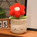 Linda muñeca de peluche en maceta con signo de dólar para decoración de escritorio - Flor Rica Roja