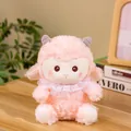 Adorable soft pink lamb plush toy with white lace collar, perfect for nursery room decor - 30cm / Pink