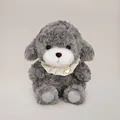 Süßer grauer Plüschwelpe Spielzeug mit Rüschenhalsband und goldenem Herzanhänger für Kinder - Teddy (Welpe) / 17cm / Grau
