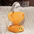 Funny shark trophy plush toy in vibrant orange for creative awards and fun gifts - Shark Trophy (45cm Pillow) / L / Orange