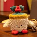 Cute Christmas holly pot plush toy ornament with smiley face for cozy holiday decor - Christmas Potted Plant / 20cm