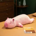 Adorable soft pink Capybara stuffed animal long pillow for sleeping and home decoration - 60cm Without Inner Liner / Shy Capybara Sister