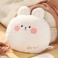 Cute white bunny plush cushion pillow with pink cheeks for soft girly home room decoration - 42 cm / Little White Rabbit