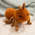Süße orangefarbene Plüschameise mit ultraweichem Langhaarfell und großen Kulleraugen - 23cm / Gelbbraune Ameise