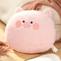 Cute round pink pig animal plush pillow with soft fluffy texture for home decor - 42 cm / Pink Pig