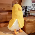 Soft banana duck plush toy pillow with sherpa texture in warm cozy home setting. - 20cm Pendant / Yellow