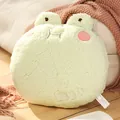 Adorable green frog plush cushion pillow with soft fluffy sherpa texture for decor - 42 cm / Frog