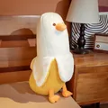 Adorable banana duck plush toy soft stuffed animal pillow for sleeping and home decoration - 50cm / White