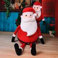 Zwei langbeinige Weihnachtsmann-Plüschfiguren in einer gemütlichen Weihnachtsdekoration - Rot / 60CM