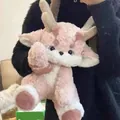 Adorabile bambola drago di peluche rosa e bianca con morbide corna decorative per bimbi - Misura 30cm / Piccolo Drago Rosa