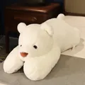 Soft white polar bear plush toy in prone position, perfect for cozy bedroom decor - Medium (65cm) / Polar Bear