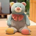 Cute blue plush bear doll with pink bowtie for kids' sleeping and comfort gift idea - Teddy Bear / 35cm