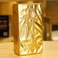 Creative shiny gold bar plush toy for pranks featuring 999 fine gold embroidery details - Gold Bar (999)