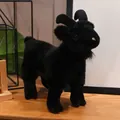 Realistic black goat plush toy standing animal stuffed doll lamb mascot figurine - Black Goat / 30cm