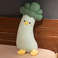Coussin long en peluche poulet brocoli mignon pour dormir et soutenir les jambes - 70cm / Brocoli