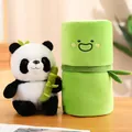 Adorable panda plush toy with green bamboo-shaped container - Panda with Bamboo / Panda 23cm Bamboo 30cm