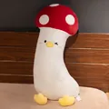Traversin en peluche long champignon poulet adorable pour un sommeil confortable - 70cm / Champignon Rouge