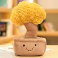 Adorable plush yellow ginkgo bonsai tree with a happy smiley face pot for room decor - Money Tree Ornament (30cm) / Gold Yellow
