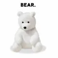 Peluche realistico di orso polare bianco con morbida pelliccia sintetica e soffice - 28cm / Bianco