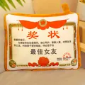 Creative merit certificate 2-in-1 plush throw pillow and air-conditioned blanket gift for girlfriend - Best Girlfriend / Small Pillow