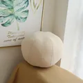 Coussin décoratif en peluche blanc crème de style nordique en forme de boule ronde - Forme de Balle / 26cm / Beige