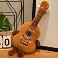 Adorable cartoon guitar shaped musical instrument plush toy with cute smiling face - 38 cm / Guitar