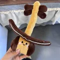 Cute traditional Chinese musical instrument plush doll in brown and yellow soft fabric - 20cm / Erhu