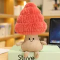 Creative red fluffy succulent plush ornament with cute smiling face home decoration - Pine Tree Ornament (30cm) / Red