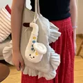 Cute white cartoon saxophone musical instrument plush toy charm for stylish tote bags - 20cm / Saxophone (White)