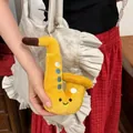 Cute yellow plush saxophone toy musical instrument mascot keychain for kids gifts - 20cm / Saxophone (Yellow)