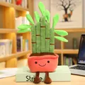 Creative succulent plush plant pot decoration with smiling face for home office - Lucky Bamboo Ornament (40cm) / Red Pot