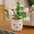 Decorative cute plush strawberry potted plant featuring pink fruit and smiley face design - Charm / 15cm / Pink Strawberry