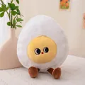 Peluche carino a forma di tuorlo d'uovo con morbida pelliccia bianca e gialla - 30cm / Giallo Tuorlo