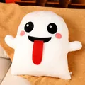 Cute and funny white ghost plush toy with long red tongue for Halloween home decoration - 40CM / Ghost Ghostling