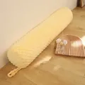 Oreiller cylindrique en peluche à pois jaune pâle pour dormir sur le côté et soutien - Longueur/Pack / Jaune crème