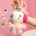 Cute pink plush unicorn keychain charm with I WANT YOU silicone strap for school bags - Unicorn / 16cm (Pendant)