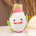 Adorable smiling dragon fruit plush pet squeaky toy for interactive dog and cat play sessions - Squeaky Style / Fruit / 10-15cm
