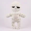 Cute Halloween mummy plush toy made of soft off-white fabric with stitched details - Mummy