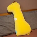 Coussin peluche dinosaure jaune mignon oreiller long pour dormir et se détendre - Girafe / 80cm / Jaune