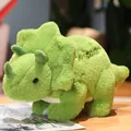 Peluche de triceratops verde suave dinosaurio de juguete para regalo de cumpleaños infantil - Triceratops / 28cm