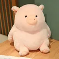 Soft pink chubby pig plush toy stuffed animal for kids on wooden desk - 40cm (0.825kg) / Pig