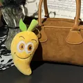 Simpatico peluche a forma di mango giallo per animali con viso ricamato e foglia - Stile Portachiavi / Mango / 10-15cm