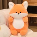 Lindo peluche de zorro naranja y blanco con textura suave para variante SKU - Zorro Perezoso de Bobowa